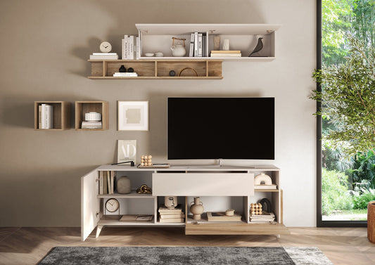 TV galds MONACO - Cashmere / Light Oak