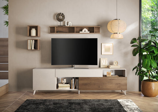 TV galds MONACO I - Cashmere / Dark Oak