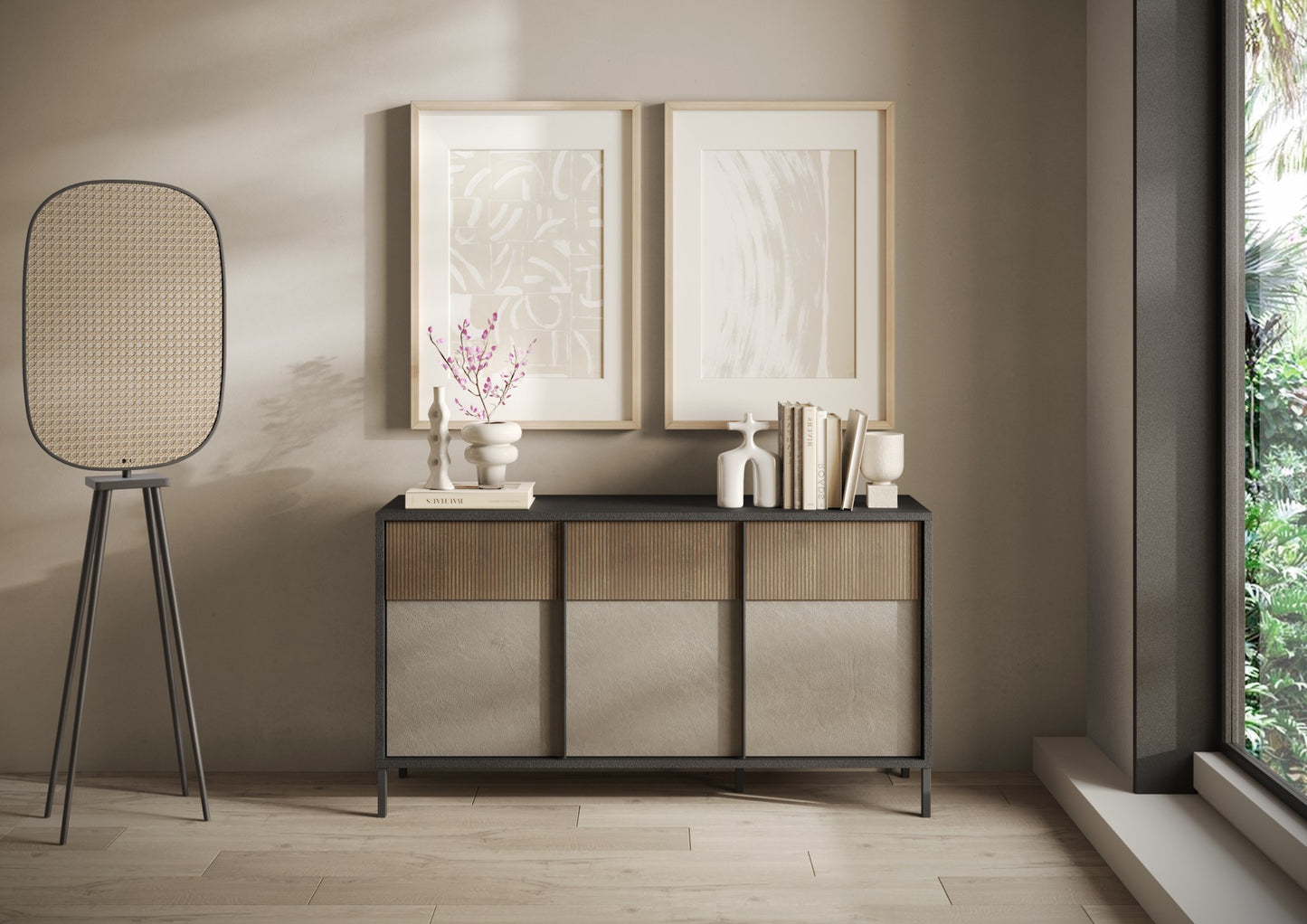 3 durvju kumode EVEREST - CLAY