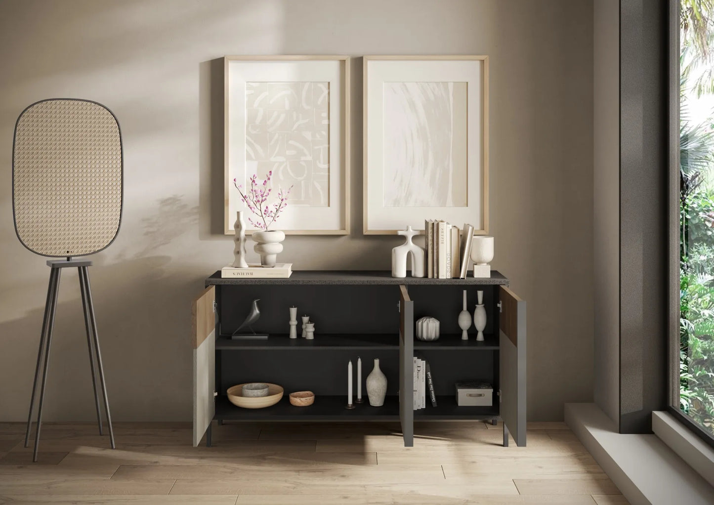 3 durvju kumode EVEREST - CLAY