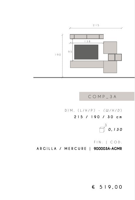 Viesistabas mēbeļu komplekts INFINITY 3a