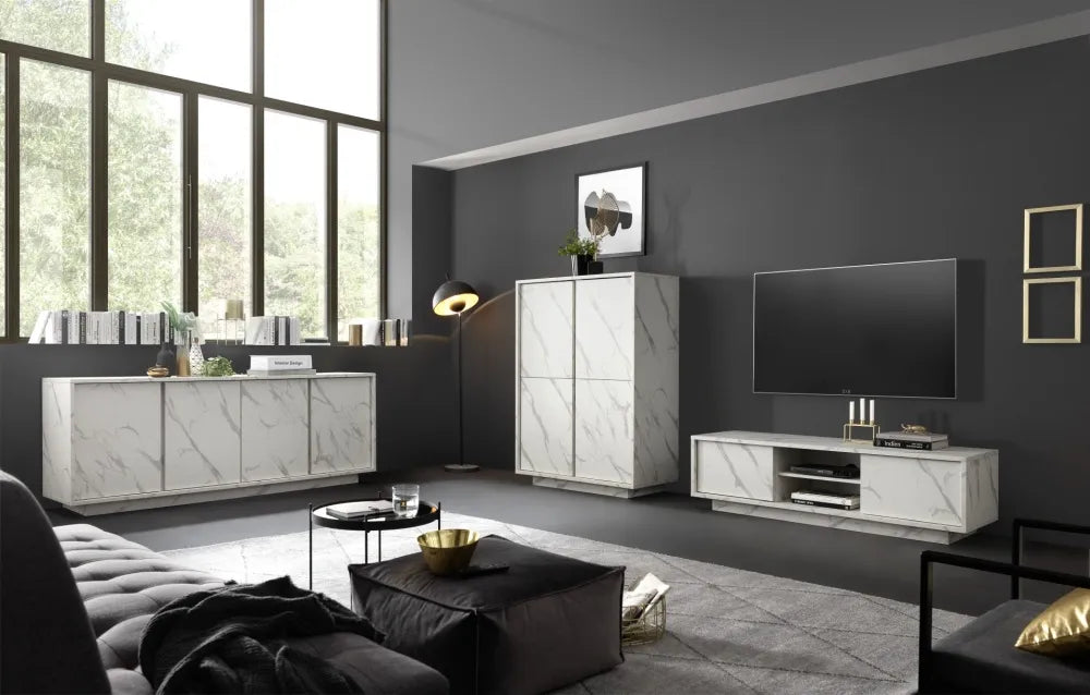 TV Galds CARRARA - Balts